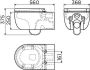 Clou Hammock toiletpack diepspoel 56x38cm met softclose toiletzitting zwart mat CL 04.01060.21.01 - Thumbnail 3