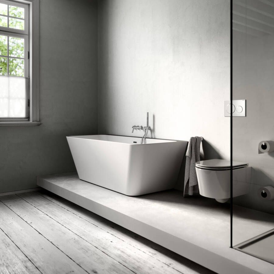 Clou InBe halfvrijstaand bad 170x75cm rechthoek wit