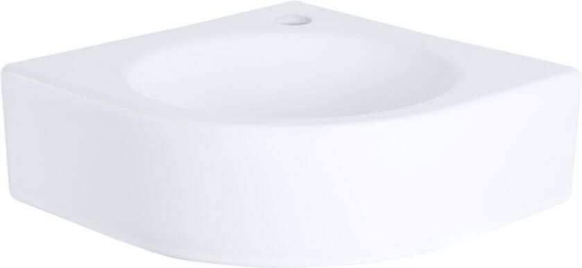 Differnz Cleo fonteinset kraan gebogen keramiek chroom