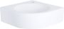 Differnz Cleo fonteinset 30x30x10cm Kwartrond 1 kraangat Gebogen chromen kraan Keramiek Wit 38.401.13 - Thumbnail 2