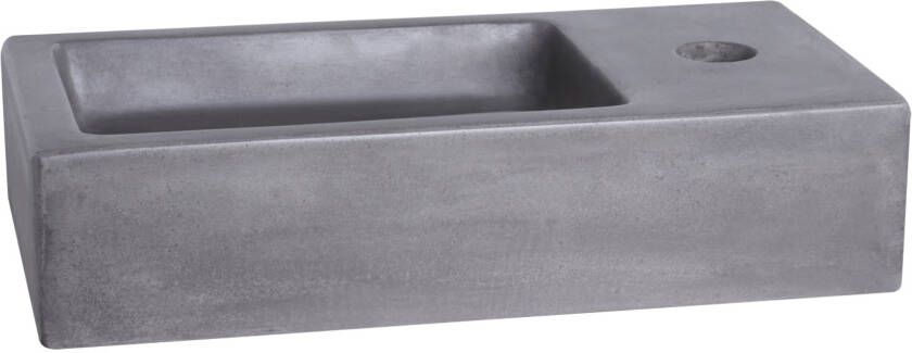 Differnz Ravo fonteinset met zwart frame kraan gebogen beton donkergrijs mat goud