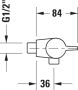 Duravit B.1 2 gats Douchethermostaat opbouw 26x11 8 cm Chroom - Thumbnail 2