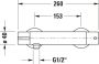 Duravit B.1 2 gats Douchethermostaat opbouw 26x11 8 cm Chroom - Thumbnail 3
