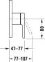 Duravit C.1 afbouwdeel v. douchemengkraan met omstel 17cm chroom c14210012010 - Thumbnail 3