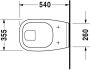 Duravit D-code wandcloset 54cm met spoelrand vlakspoel wit 22100900002 - Thumbnail 2
