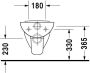 Duravit D-Code closet keramiek wit (bxd) 355x540mm type wand spoelvorm - Thumbnail 3