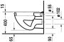 Duravit D-code wandcloset 54cm met spoelrand vlakspoel wit 22100900002 - Thumbnail 4