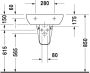 Duravit D-Code wastafel wit diepte 430mm breedte diameter 550mm rechthoekig - Thumbnail 3