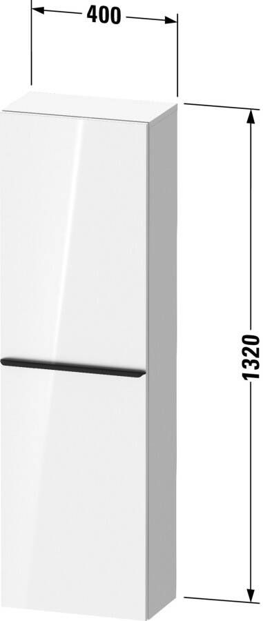 DURAVIT D-Neo halfhoge kast 40x24x132cm deuraaanslag links Grafiet mat decor