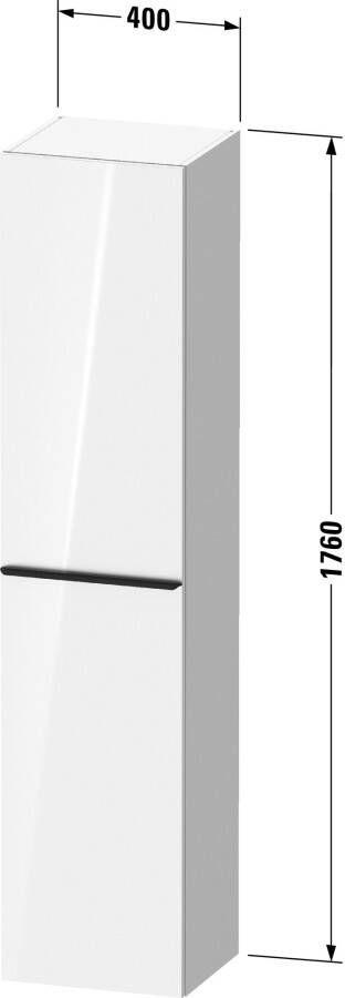 DURAVIT D-Neo hoge kast 40x36x176cm deuraanslag links Concrete Grey Matt decor