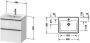 DURAVIT D-Neo meubelset 60cm 2 lades Grafiet mat decor - Thumbnail 2
