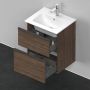 Duravit D-Neo wastafelonderkast 51x62.5x40.2cm 2 lades Noten (donker) Mat de436002121 - Thumbnail 3