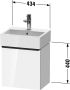 Duravit D-Neo wastafelonderkast 43.4x44x32.2cm Linksdraaiend 1 deur Basalt Mat de4217l4343 - Thumbnail 3