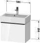 Duravit D-Neo wastafelonderkast 58.4x44x37.2cm 1 lade met softclose Eiken (zwart) Mat de422901616 - Thumbnail 2