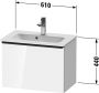 Duravit D-Neo wastafelonderkast 61x44x37.2cm 1 lade Eiken (zwart) Mat de426801616 - Thumbnail 3