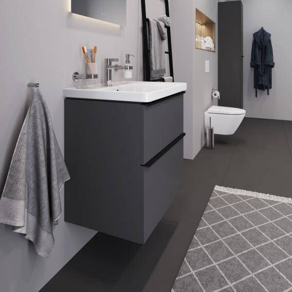 DURAVIT D-Neo wastafelonderbouw hangend 63 4x45 2x62 5cm 2 lades Grafiet mat decor