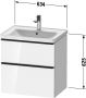 Duravit D-Neo wastafelonderkast 63.4x62.5x45.2cm 2 lades Natuur eiken Mat de435403030 - Thumbnail 3