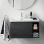 Duravit D-Neo wastafelonderkast met lade en zijdelings rekelement rechts 78 4 x 45 2 x 44 cm eiken terra mat - Thumbnail 4