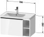 Duravit D-Neo wastafelonderkast met lade en zijdelings rekelement rechts 78 4 x 45 2 x 44 cm taupe mat - Thumbnail 3