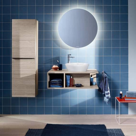 DURAVIT D-Neo wastafelonderbouw hangend 80x48x26cm kraangat rechts Linnen decor