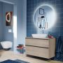 Duravit D-Neo wastafelonderkast 80x66.4x55cm 2 lades Linnen Mat de496707575 - Thumbnail 5