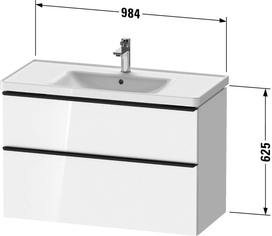 DURAVIT D-Neo wastafelonderbouw hangend 98 4x45 2x62 5cm 2 lades Oak Terra