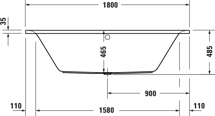 DURAVIT D-Neo whirlpool bad ovaal 180x80cm Wit