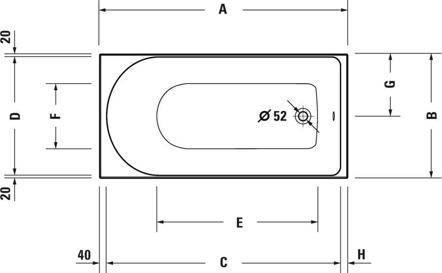 DURAVIT D-Neo whirlpool bad rechthoek 160x70cm Wit