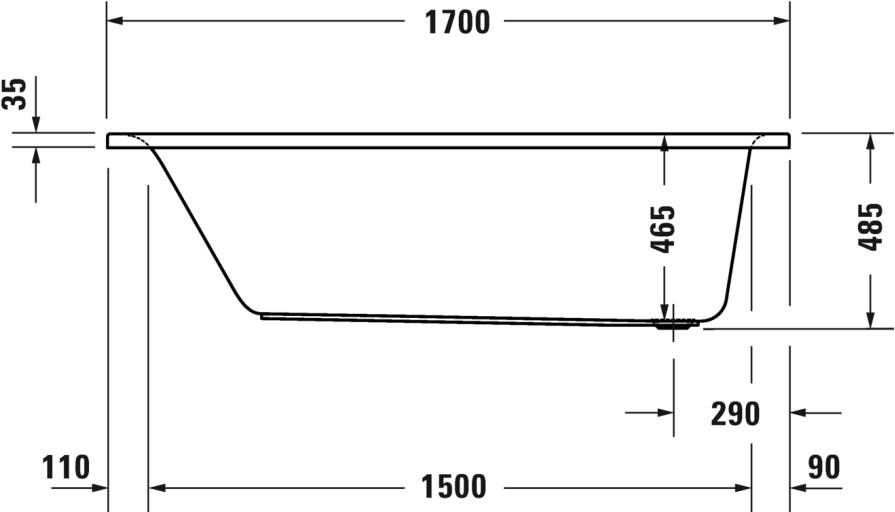 DURAVIT D-Neo whirlpool bad rechthoek 170x70cm Wit