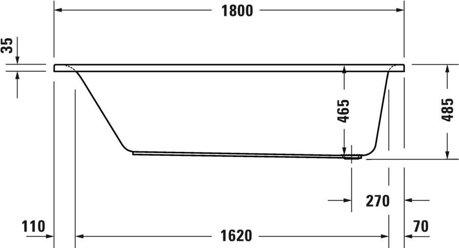 DURAVIT D-Neo whirlpool bad rechthoek 180x80cm Wit