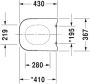 Duravit Happy D.2 WC-zitting 43x35.9x4.3cm met softclose met quickrelease Kunststof Antraciet Mat 0064591300 - Thumbnail 2