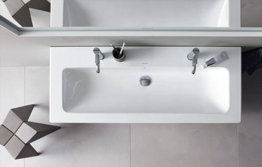 DURAVIT Me by Starck meubelwastafel 123x49cm 2 kraangaten glans wit