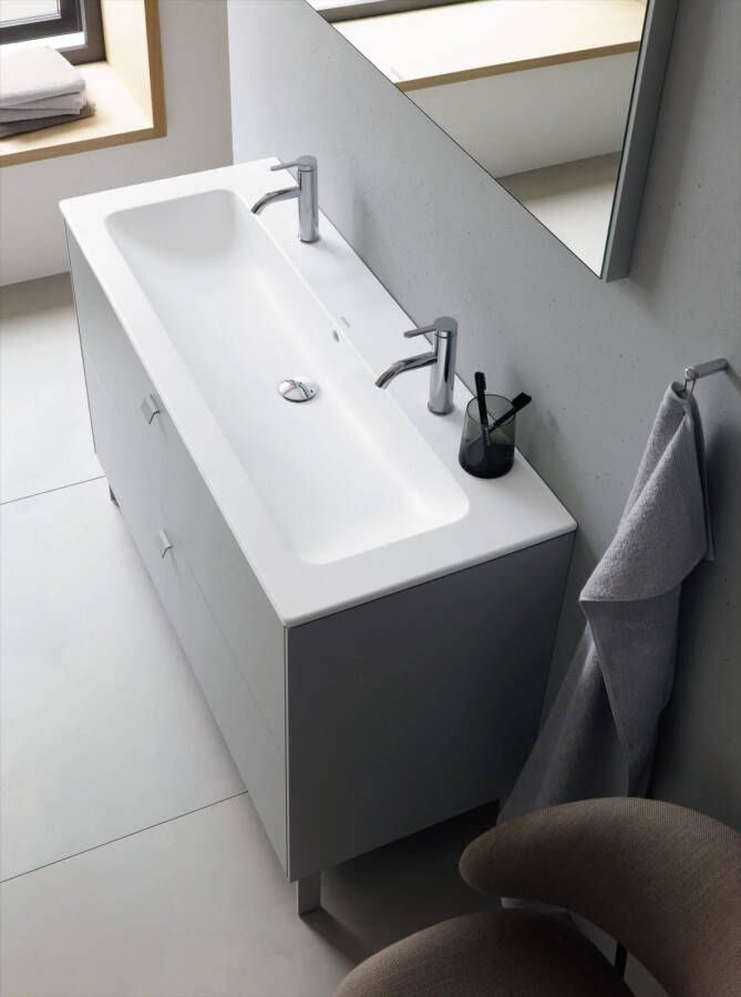 DURAVIT Me by Starck meubelwastafel 123x49cm 2 kraangaten glans wit