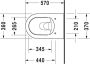 Duravit Starck Me wandclosetpack diepspoel Rimless 37x57cm met softclose closetzitting wit 45290900A1 - Thumbnail 5