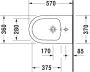 Duravit ME by Starck wandbidet 37x57cm met kraangat met overloop en wondergliss wit 22881500001 - Thumbnail 4