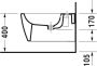Duravit ME by Starck wandbidet 37x57cm met kraangat met overloop en wondergliss wit 22881500001 - Thumbnail 5