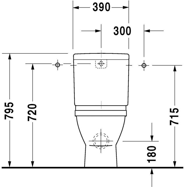 DURAVIT Starck 3 duoblok toilet back-to-wall zonder zitting reservoir wit