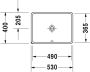 Duravit Starck 3 Wastafel inbouw 49x36.5x18cm zonder kraangat incl. bevestiging wit 0305490000 - Thumbnail 4
