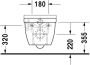 Duravit Starck 3 hangend diepspoeltoilet met verdekte bevestiging 54x36 cm wit - Thumbnail 4