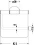 Duravit Starck T toiletrolhouder met klep 12 5x8 3x13 1cm chroom - Thumbnail 3