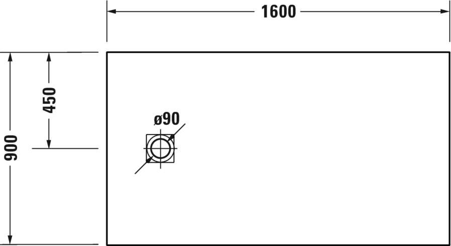 DURAVIT Sustano douchebak 160x90cm Grijs