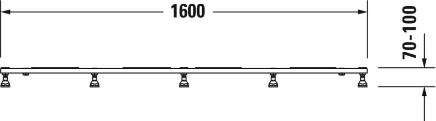 DURAVIT Tempano potenset 160x90cm mat Antraciet