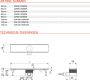Easy Drain Multi inbouwdeel zonder rooster met waterslot 30 35 50mm 9.8x80cm inbouwdiepte vanaf 79mm met zijuitloop edmi800 - Thumbnail 3