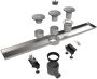 EASYDRAIN Easy Drain Multi RVS douchegoot LxB= 1200x98mm rechthoekig met RVS rooster voor tegels schuifeind horizontaal 50mm met sifon - Thumbnail 6