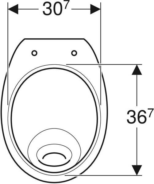 Geberit 300 Basic 95 staand toilet vlakspoel AO wit