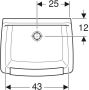 GEBERIT 300 Basic Norma Uitstortgootsteen 1x spoelbak met overloop met roostergaten keramiek 500 x 390 x 335mm(DxBxH ) wit - Thumbnail 4