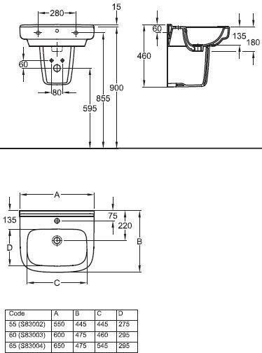 Geberit 300 Basic sifonkap wit