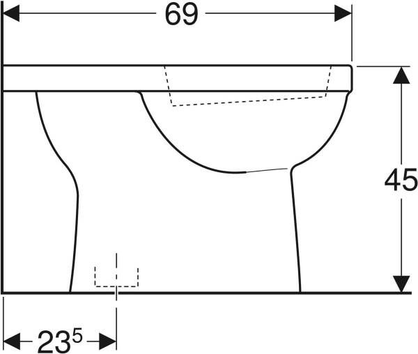 Geberit 300 Comfort 49 duobloktoilet AO verhoogd +6cm wit