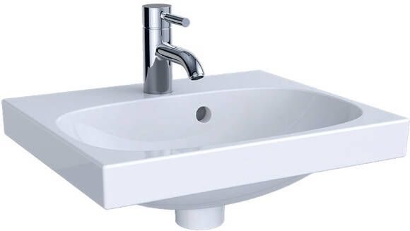 Geberit Acanto fontein 45x38cm met kraangat wit