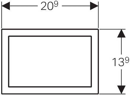 Geberit afdekframe voor bedieningsplaat Omega 60 mat chroom easy-to-clean